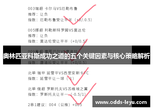 奥林匹亚科斯成功之道的五个关键因素与核心策略解析